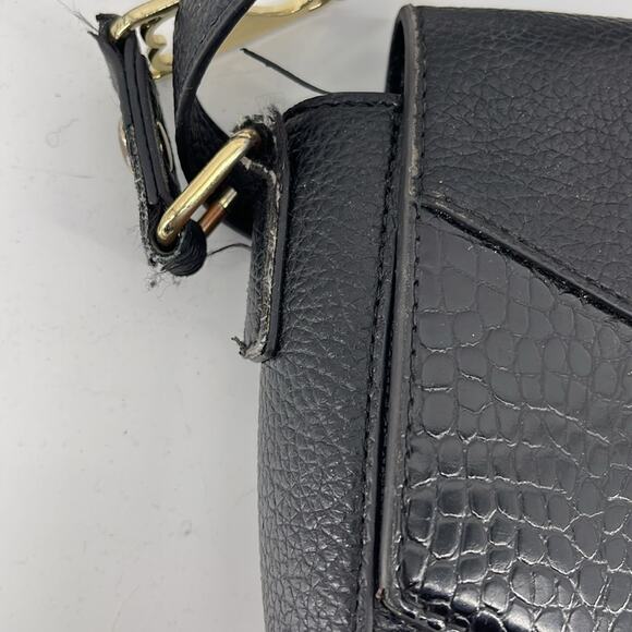 Love MOSCHINO vegan faux leather logo flap crossbody purse bag - Picture 4 of 9